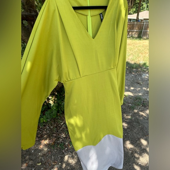 NWT STYLEWE Green and grey dress with a zipper on the back - Picture 6 of 10